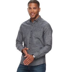 MA Slim Fit Button Down Shirt Size L
